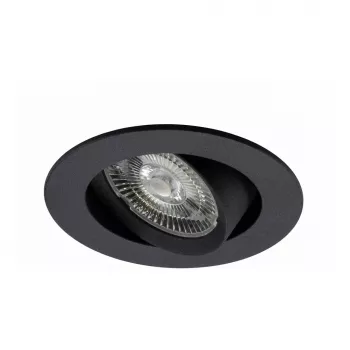 SYNERGY21 Helios LED vstavaný stropný spot čierny okrúhly otočný teplá biela 5W 400lm 2700K