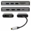 PLUSONIC USB-C dokovací adaptér 8in1 - Space Gray