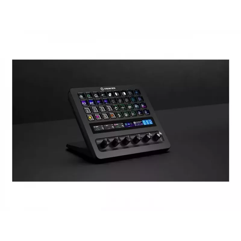 Corsair Elgato Stream Deck+ XL 10GBX9901 ovládač, 36 programovateľných klávesov, 6 otočných ovládačov, dotykový panel LCD, USB, čierny
