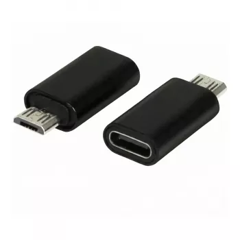 Synergy21 ALLTRAVEL USB-C konektor samec na Micro-USB konektor samica adaptérový kábel - čierny