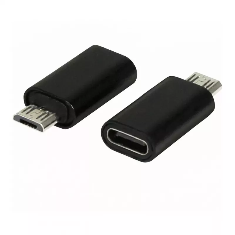 Synergy21 ALLTRAVEL USB-C konektor samec na Micro-USB konektor samica adaptérový kábel - čierny