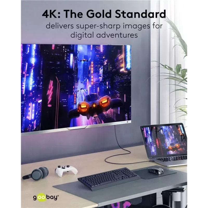 Goobay 80101 HDMI High-Speed kábel s Ethernetom, 1 m, čierny