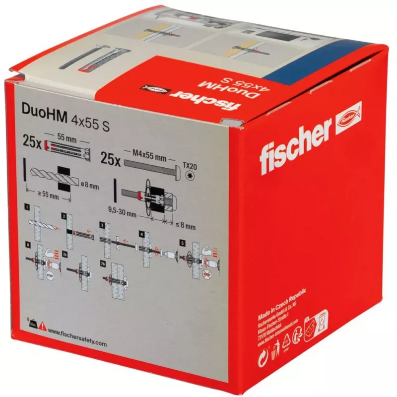 Fischer DuoHM 4x55 S TX hmoždinka do dutých stien, 25 ks