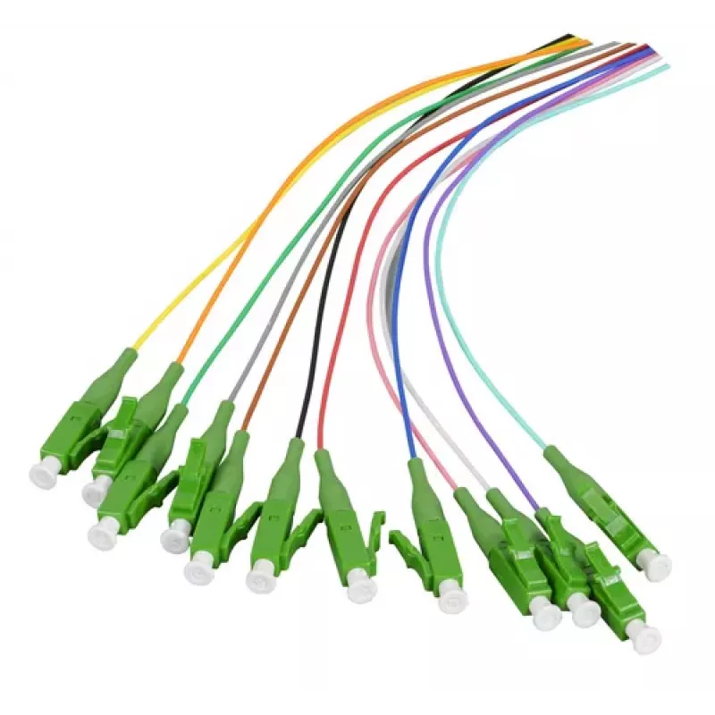 EFB Elektronik optický pigtail LC-APC 9/125 µm OS2, sada 12 farieb, 2 m