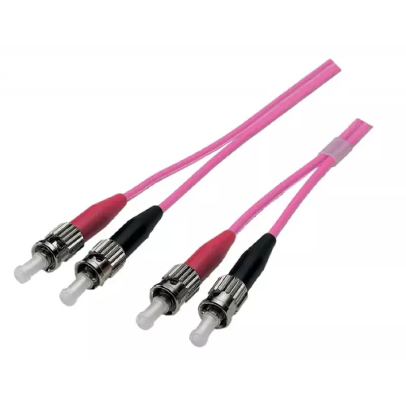EFB Elektronik Duplex prepojovací kábel ST-ST 50/125 µm OM4 LSZH Erika Violet 3,0 mm 0,5 m