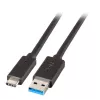 EFB Elektronik USB 3.2 Gen 1 SuperSpeed kábel, Type-A konektor samec na Type-C konektor samec, 3A, 5 Gbit/s, 0,5 m, čierny