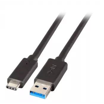EFB Elektronik USB 3.2 Gen 1 SuperSpeed kábel, Type-A konektor samec na Type-C konektor samec, 3A, 5 Gbit/s, 0,5 m, čierny
