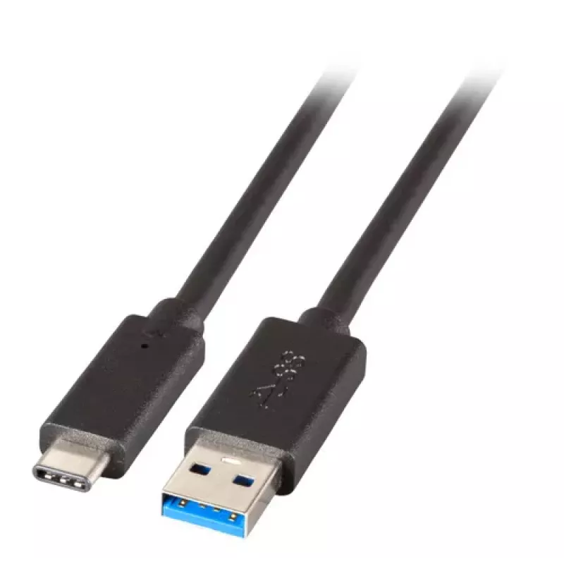 EFB Elektronik USB 3.2 Gen 1 SuperSpeed kábel, Type-A konektor samec na Type-C konektor samec, 3A, 5 Gbit/s, 0,5 m, čierny