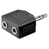 Goobay 11104 AUX adaptér pre slúchadlá, jack 3,5 mm 1 na 2, stereo