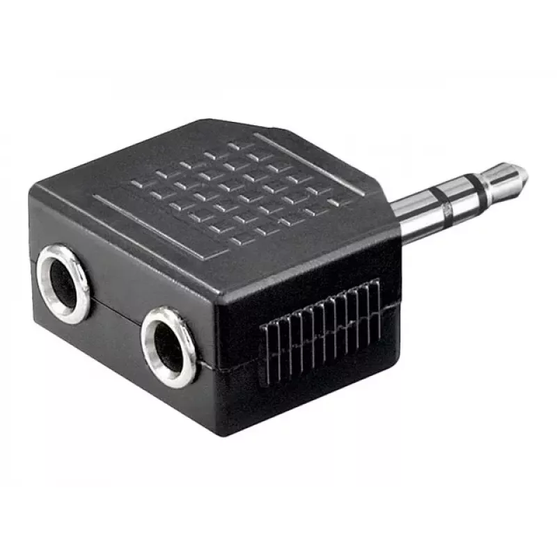 Goobay 11104 AUX adaptér pre slúchadlá, jack 3,5 mm 1 na 2, stereo
