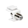LogiLink Keystone In-Line Coupler F konektor samica na F konektor samica 75 Ohm biely