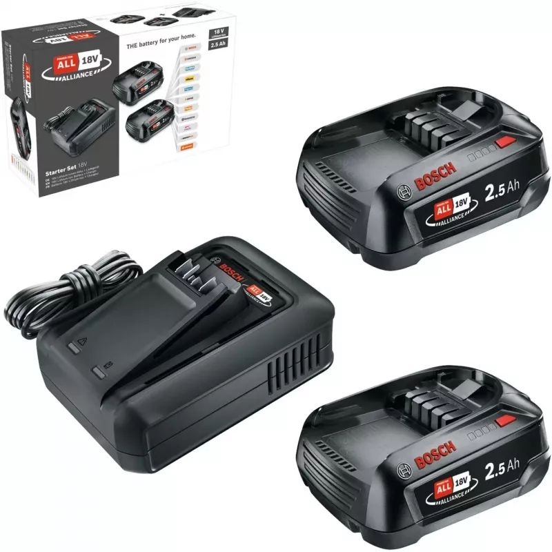 Bosch 18V štartovacia sada 2 x 2,5 Ah batérie + AL 18V-44 nabíjačka (1600A031T5)