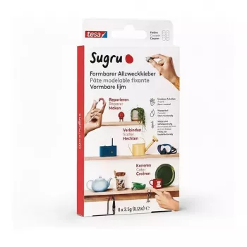 TESA Sugru formovateľné univerzálne lepidlo balenie 8 ks biele