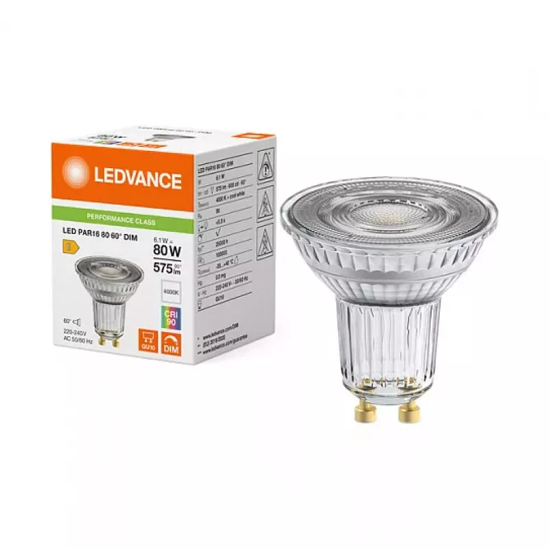 Osram LED PAR16 80 60° DIM P 6.1W 940 GU10 stmievateľná LED reflektorová žiarovka