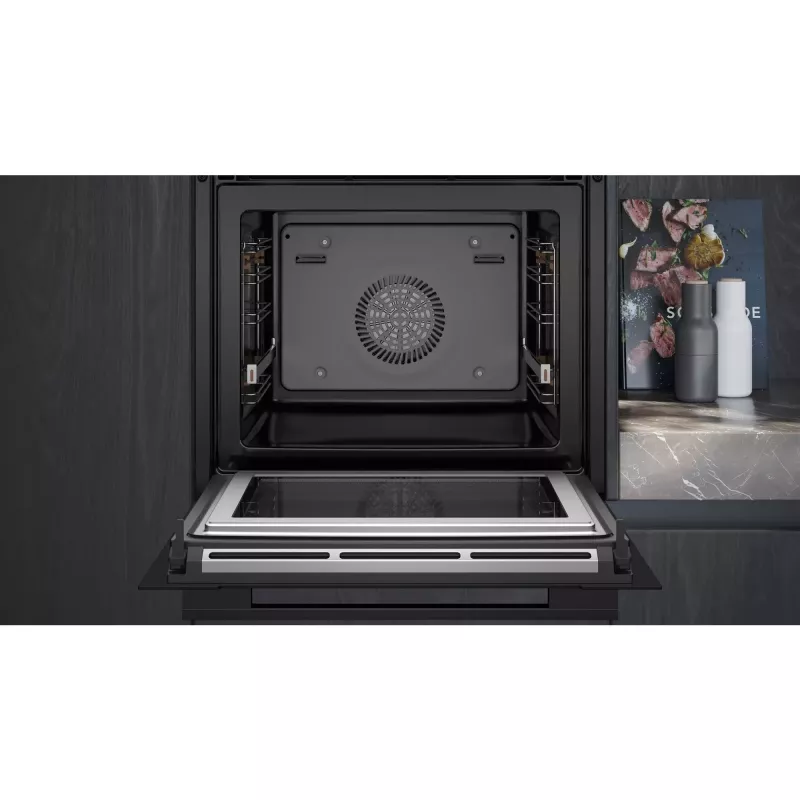SIEMENS HM736GAB1 iQ700 vstavaná rúra s mikrovlnnou rúrou, čierna, 60 cm, Home Connect