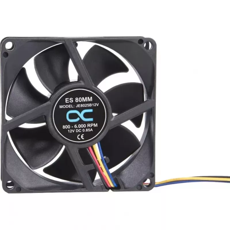 Alphacool ES 80mm ventilátor 800-6000 RPM 80x80x25mm (čierny, dvojité guľôčkové ložisko, PWM, 80 mm)