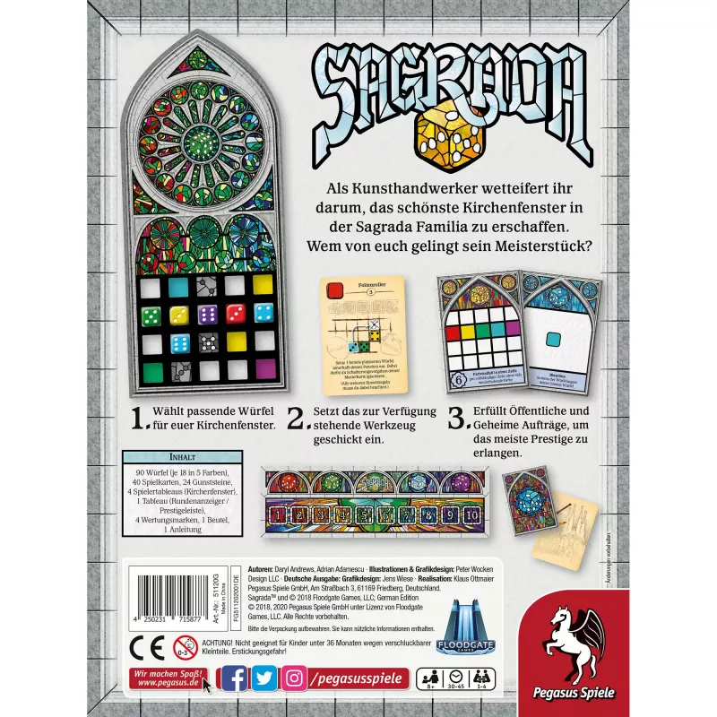 Pegasus Spiele Sagrada spoločenská hra (51120G)