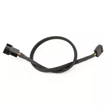 Watercool 4-Pin PWM predlžovací kábel, čierna - 30cm