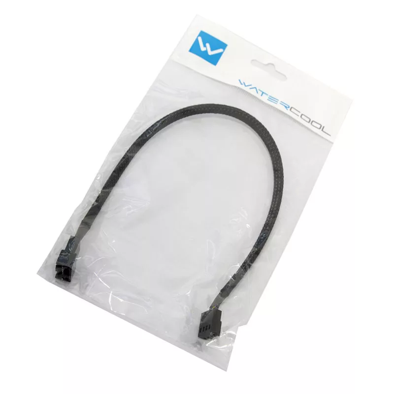 Watercool 4-Pin PWM predlžovací kábel, čierny - 30cm