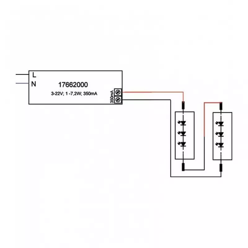 Brumberg 17662000 LED konštantný prúdový driver 7,2W 350mA 230V čierna
