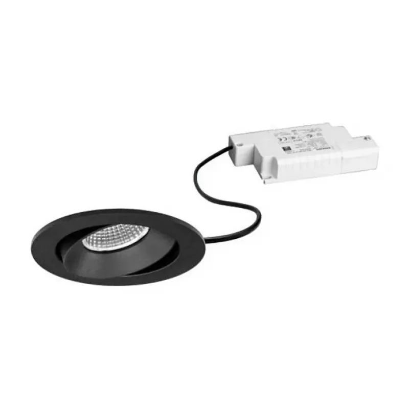 Brumberg 39379183 sada vstavaných svietidiel BB35 Round Black 830 Phase 7W 230V Swivel Recessed LED Spotlight