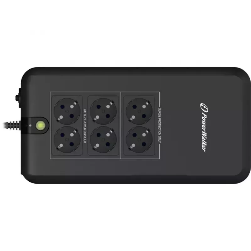 Bluewalker PowerWalker VFD 800 APFC UPS - 800 VA / 420 W - 6 zásuviek Schuko - čierna