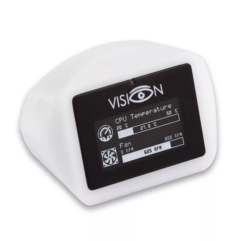 AQUA COMPUTER VISION Glow desktopová jednotka s IR prijímačom a meraním teploty
