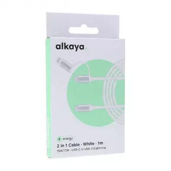 ALKAYA Speed Flex opletený dátový kábel 65W 1m biely (CL-60006)
