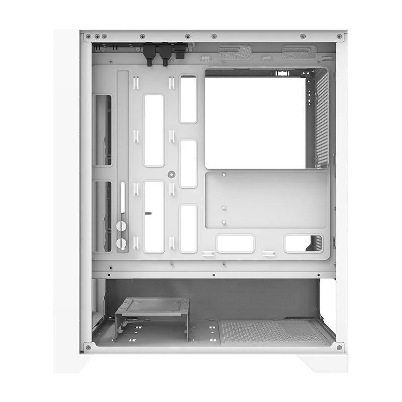 Darkflash DRX70 MESH biela počítačová skriňa Mid-Tower so 4 RGB ventilátormi