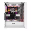 Darkflash DRX70 MESH biela počítačová skriňa Mid-Tower so 4 RGB ventilátormi