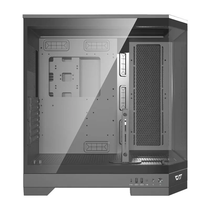 DARKFLASH DQX90 čierna počítačová skriňa Mid-Tower s tvrdeným sklom