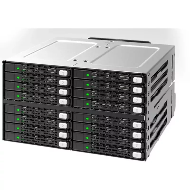 ICY DOCK ToughArmor MB516SP-B 16-bay 2,5 inch SAS/SATA SSD/HDD backplane modul pre 2x 5,25 inch šachty