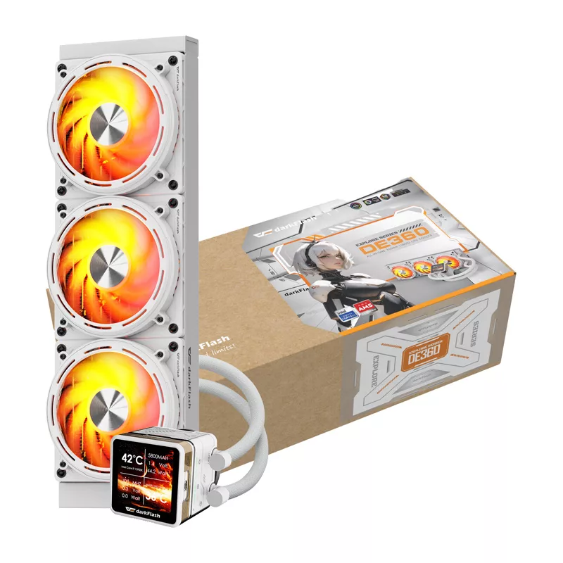 Darkflash DE360 vodné chladenie CPU, biele