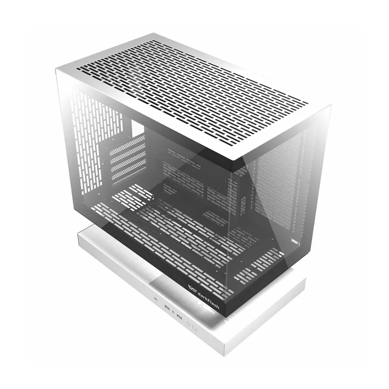 Darkflash F1 Mid Tower počítačová skriňa biela + 6 ARGB ventilátorov