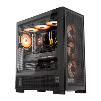 DarkFlash AIRNOVA Mid-Tower počítačová skriňa čierna + 3 x 120mm ARGB ventilátory