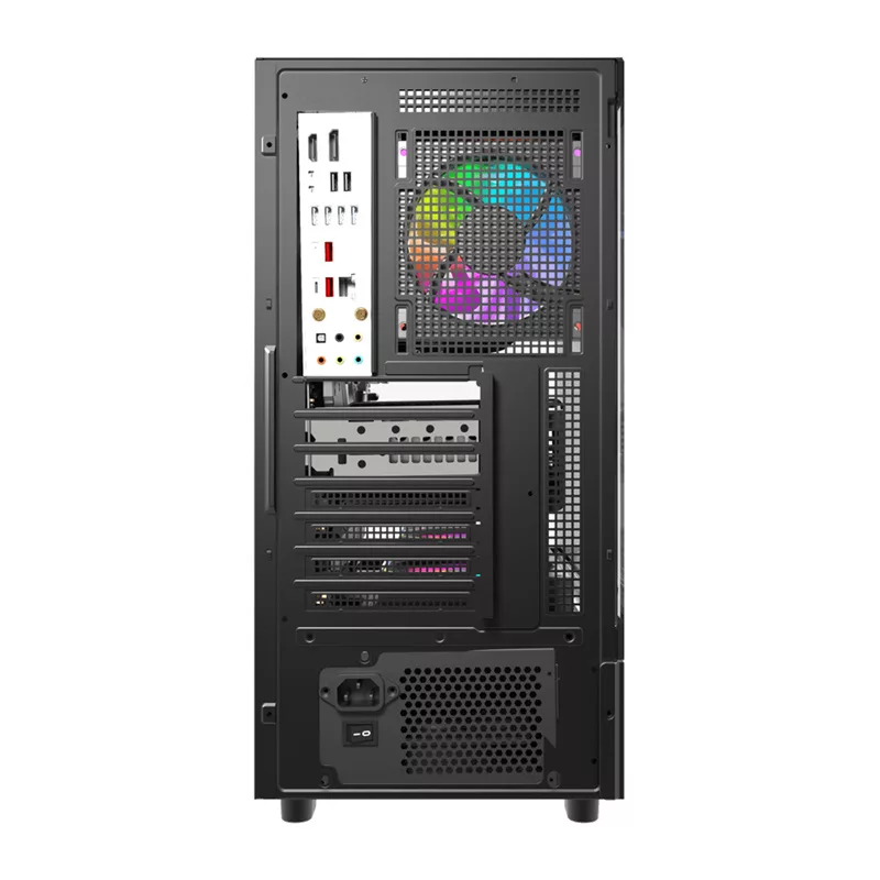 DarkFlash DS950 počítačová skriňa ATX, panoramatický výhľad 270°, USB-C 3.2 Gen 2, 6 ventilátorov, čierna