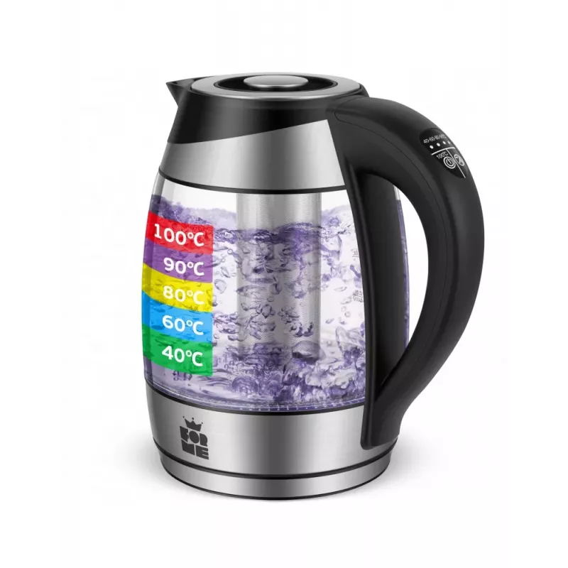 ForMe FKG-488 bezdrôtová rýchlovarná kanvica 1,8 L strieborná/čierna
