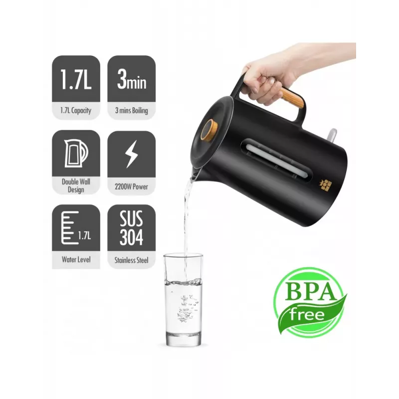 ForMe FKG-852 bezdrôtová rýchlovarná kanvica 1,7 L biela