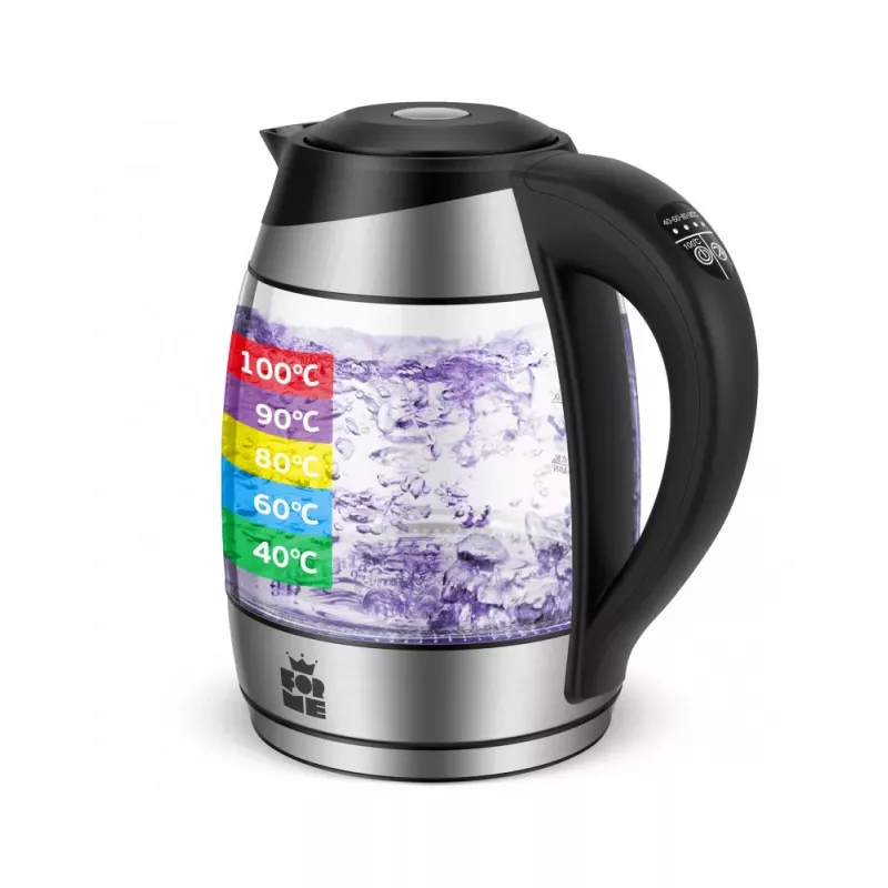 ForMe FKG-458 bezdrôtová rýchlovarná kanvica 1,8 L nerez / čierna
