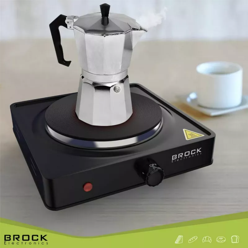 Brock EP 100 BK jednoplatňový elektrický varič, 1500 W, čierny