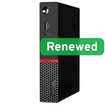 Lenovo Renewed Grade A ThinkCentre M715q Tiny stolový počítač, AMD Ryzen 5 2400GE, 8GB DDR4, 256GB SSD, AMD Radeon Vega 11, Windows 11 Pro