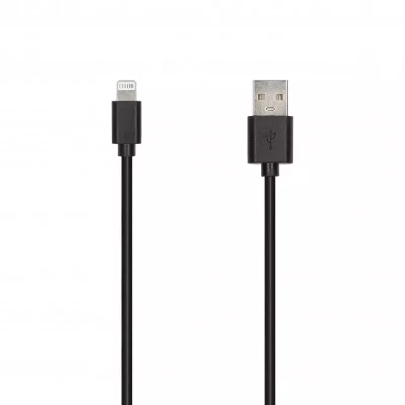 SEEK TOTI USB-A na Lightning, 2m PVC dátový kábel 2A (non-MFI), čierna