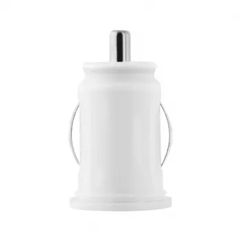 TOTI Dual USB autonabíjačka s Micro-USB káblom 1m 2,1A, biela