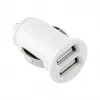TOTI Dual USB autonabíjačka s Micro-USB káblom 1m 2,1A, biela