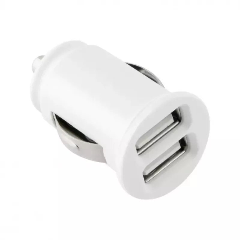TOTI Dual USB autonabíjačka s Micro-USB káblom 1m 2,1A, biela
