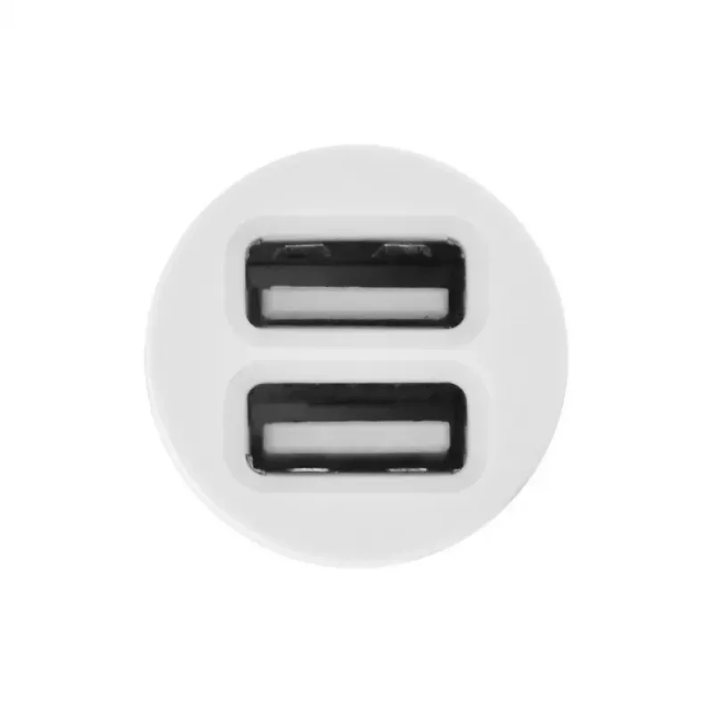 TOTI Dual USB autonabíjačka s Micro-USB káblom 1m 2,1A, biela