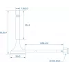 Teltonika Bluetooth magnetická SMA anténa 3 dBi 2,4 GHz