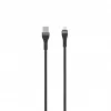 SEEK TOTI USB-A na Lightning 2m pletený kábel 2A (Non-MFI) čierny