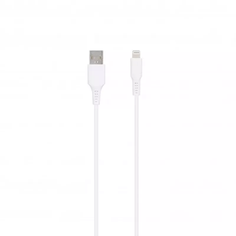 SEEK TOTI USB-A na Lightning, 1m PVC dátový kábel 2A (nie MFI), biela