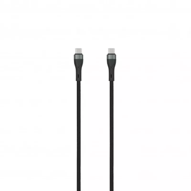 SEEK TOTI USB-C na USB-C 2m opletený kábel 3A čierny
